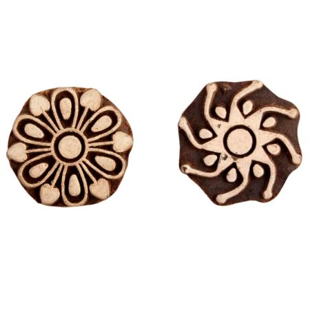 Set of 2 Piece New Mix Wooden Printing Block